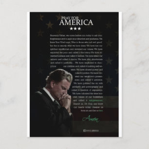 Beten Sie für Amerika Postkarte