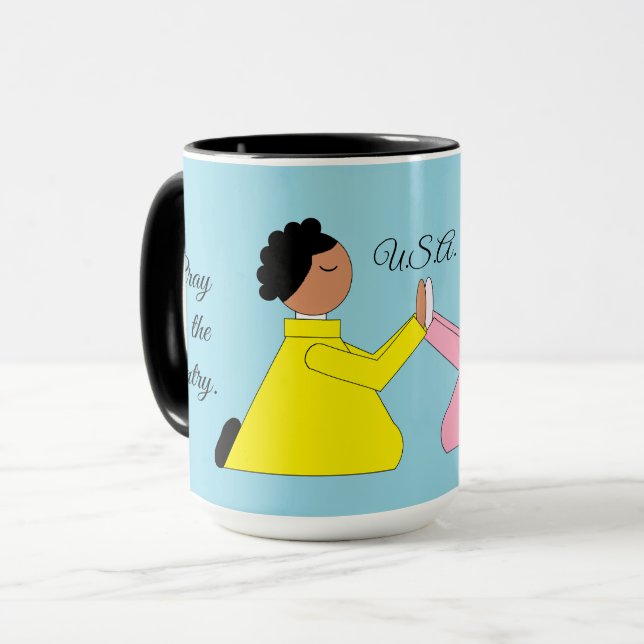 Beten Sie für das Land Tasse (Vorderseite Links)