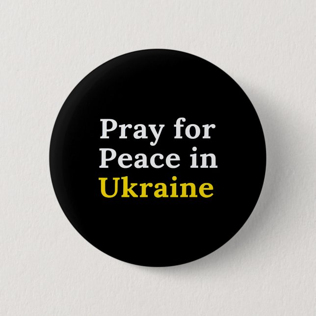 Beten Sie für den Frieden in der Ukraine Button (Vorderseite)