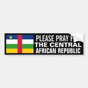 Beten Sie für die Republik Zentralafrika Autoaufkleber
