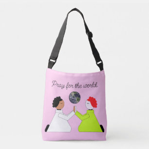 Beten Sie für die Welt Tragetaschen Mit Langen Trägern