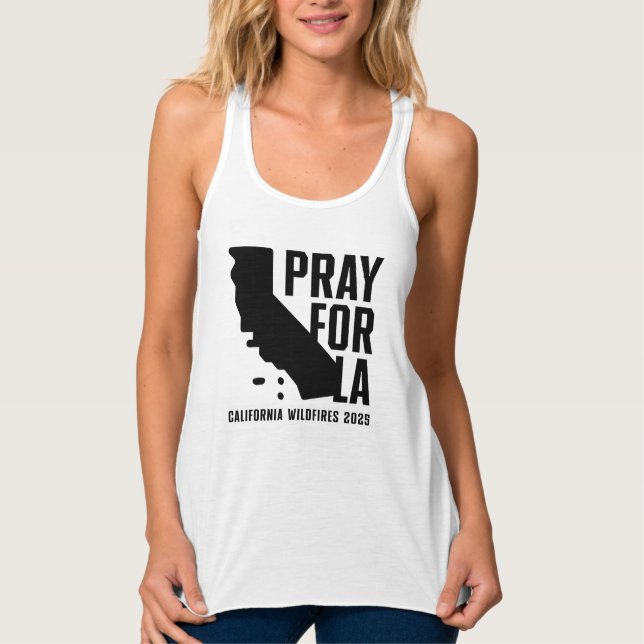 Beten Sie für LA California 2025 Frauen mit Waldbr Tank Top (Vorderseite)