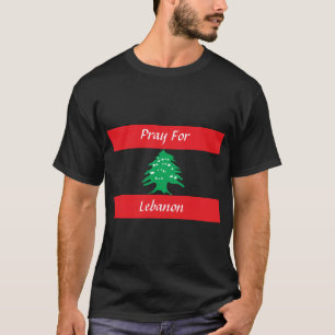 Beten Sie für Libanon Kissenplatz-Aufkleber T-Shirt