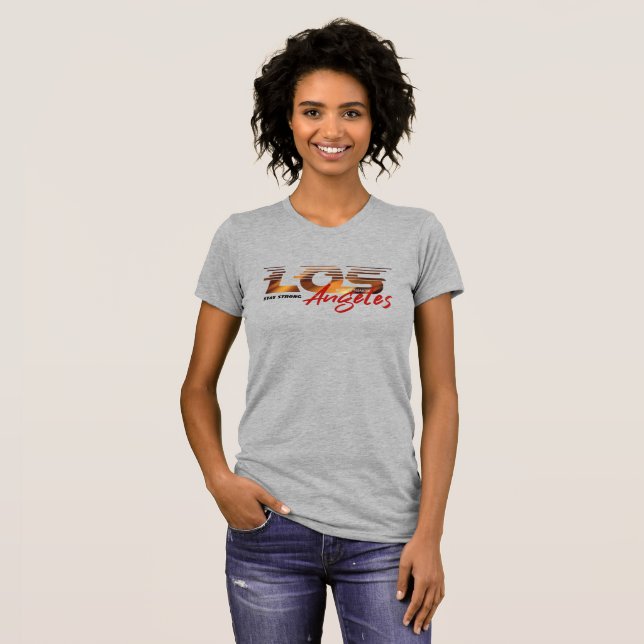 Beten Sie für Los Angeles | Frauen schlank T-Shirt (Vorne ganz)