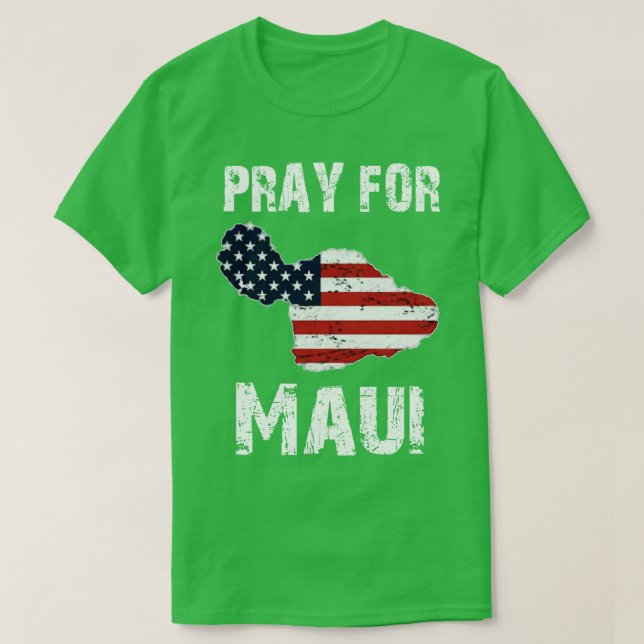 Beten Sie für Maui Hawaii Wildblume Support Americ T-Shirt (Design vorne)