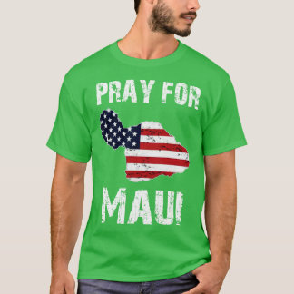 Beten Sie für Maui Hawaii Wildblume Support Americ T-Shirt