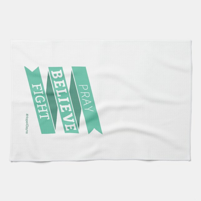 Beten Sie. Glauben Sie. Kampf Geschirrtuch (Horizontal)