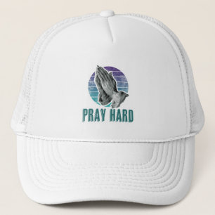 Beten Sie hartes Praying-Handdesign Truckerkappe