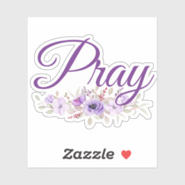 Beten Sie inspirierende Blume Aufkleber