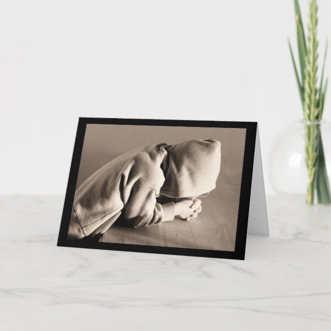 Beten Sie, ohne die Grußkarte zu beenden Karte (Vorderseite)