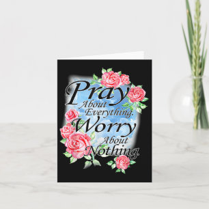 Beten Sie über alles Bibel Verse Christliche Flora Karte