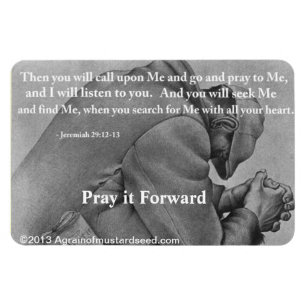 Beten Sie zu mir Bibel-Zitat Magnet