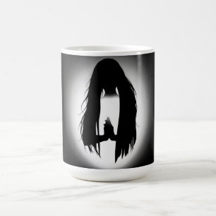 Beten Silhouette der Frau – Faith & Grace Design Kaffeetasse