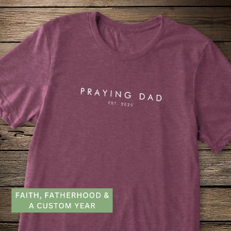 Beten Vater Gegr. Jahr Modernes Minimalistisches V Tri-Blend Shirt