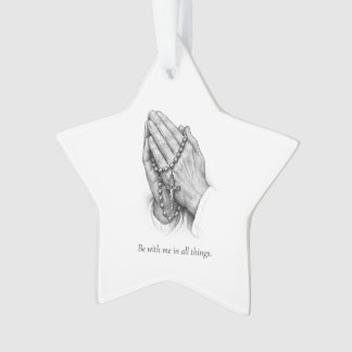 Betende Hände Acryl-Stern-Ornament Ornament