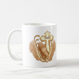 Betende Hände Christliches Kreuz Kaffeetasse