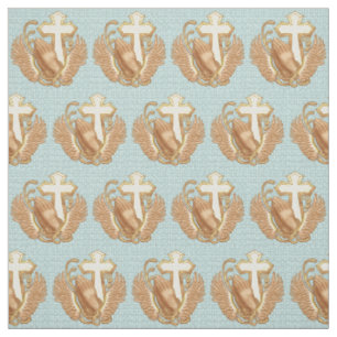 Betende Hände Christliches Kreuz Stoff