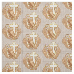 Betende Hände Christliches Kreuz Stoff