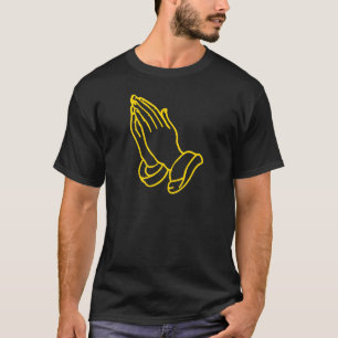 Betende Hände im Goldgelb T-Shirt