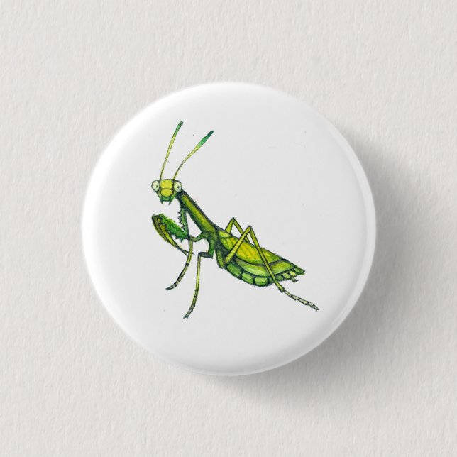 Betender Mantis-Button Button (Vorderseite)