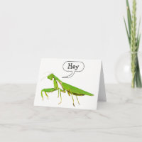 Betender Mantis sagt he Notecard