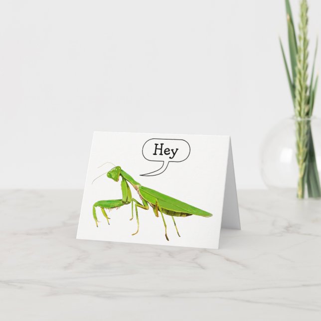 Betender Mantis sagt he Notecard Karte (Vorderseite)