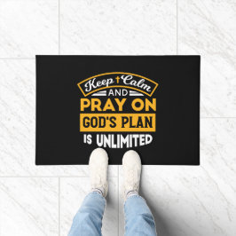 Betet und vertraue Gottes unbegrenzten Plan auf de Fußmatte