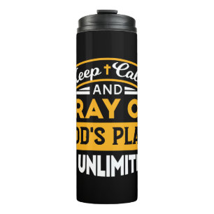 Betet und vertraue Gottes unbegrenzten Plan auf de Thermosbecher