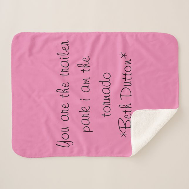 Beth Dutton Quote Blanket Sherpadecke (Vorderseite (Horizontal))