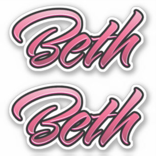 Beth faded pink Aufkleber Sticker Stickerset