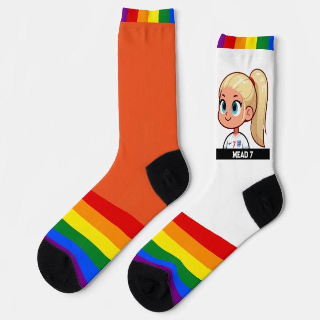 Beth Mead x Vivianne Miedema Socken (Linkes Detail)