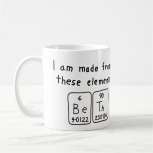 Beth Namen-Tasse periodischer Tabelle Tasse