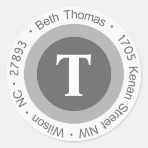 Beth Thomas Round Address Labels Runder Aufkleber