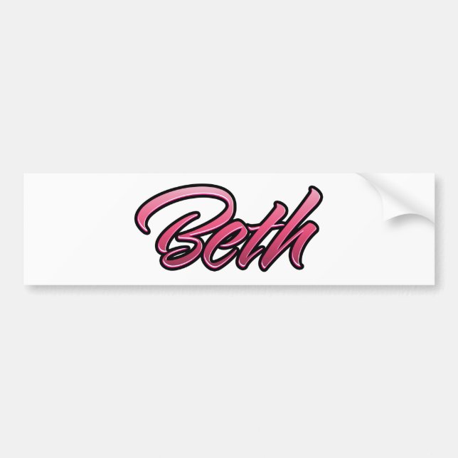 Beth verblasst pink Aufkleber Sticker Autoaufkleber (Vorne)