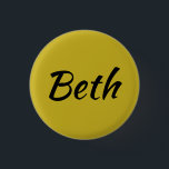 Beth von der Waisenschwarzfernsehshow-Kalligraphie Button<br><div class="desc">Beth vom Fernsehshow Waisen-Schwarzen,  Kalligraphie-Schriftart</div>