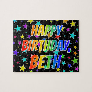 "BETH" Vorname, Spaß "GLÜCKLICHER BIRTHTAG" Puzzle