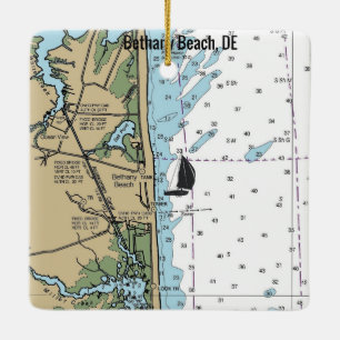 Bethany Beach DE Chart Keramikornament