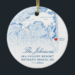 Bethany Beach DE Map Navy Hochzeitsfest Foto Weihn Keramik Ornament<br><div class="desc">Gedenken Sie Ihre Bethany Beach, Delaware Hochzeit mit unserer eleganten marineblauen Küstenkarte Delaware personalisierte Weihnachtsschmuck. Mit dem Foto des Ehepaares auf der Rückseite, erweckt dieser Sake den Charme Ihres besonderen Tages. Das Hotel ist ein zeitloses Mémento für Ihre Urlaubsplanung und eignet sich ideal zum Feiern von Veranstaltungen wie The Addy...</div>