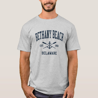 Bethany Beach DE Vintag Navy Crossed Oars & Ancho T-Shirt