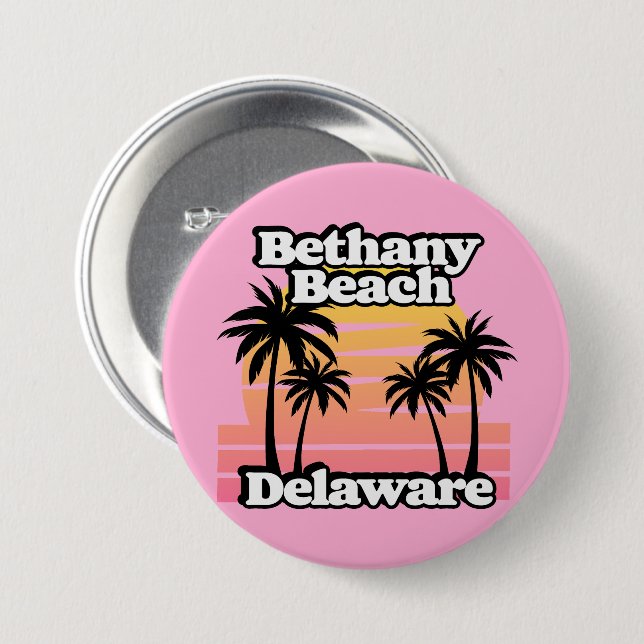 Bethany Beach Delaware Button (Vorne & Hinten)