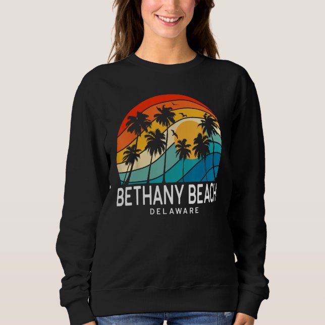 Bethany Beach Delaware Palm Tree Tropical Beach So Sweatshirt (Vorderseite)
