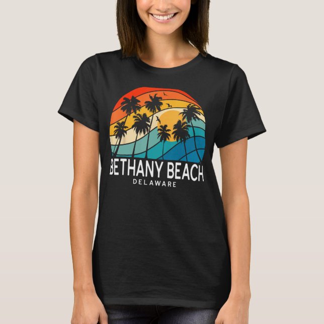 Bethany Beach Delaware Palm Tree Tropical Beach So T-Shirt (Vorderseite)