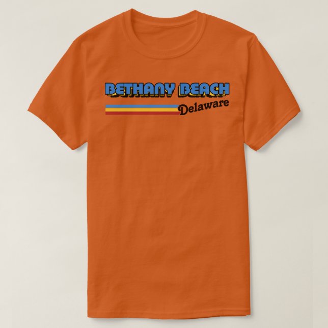 Bethany Beach Delaware Retro Style Design T-Shirt (Design vorne)
