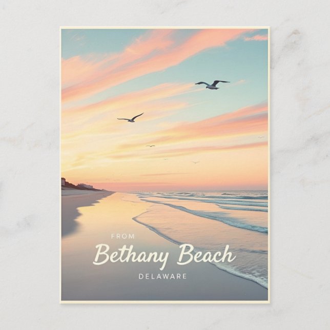 Bethany Beach, Delaware – Ruhige Strandschaften Postkarte (Vorderseite)