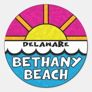 Bethany Beach Delaware Runder Aufkleber
