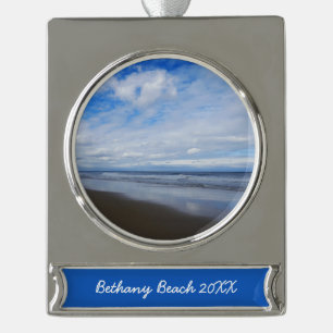 Bethany Beach I Banner-Ornament Silber