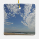 Bethany Beach II Keramikornament<br><div class="desc">Einige Strände an der Ostküste sind voll von Menschen und Gebäude,  andere sind voller Natur. Das Foto ist von einem ruhigen Strand in Delaware,  Bethany Beach,  während der Nebensaison im April entfernt. Dieses Foto ist auch als Widescreen-Tapete "Bethany Beach II" von MLeWallpapers.com zu sehen.</div>