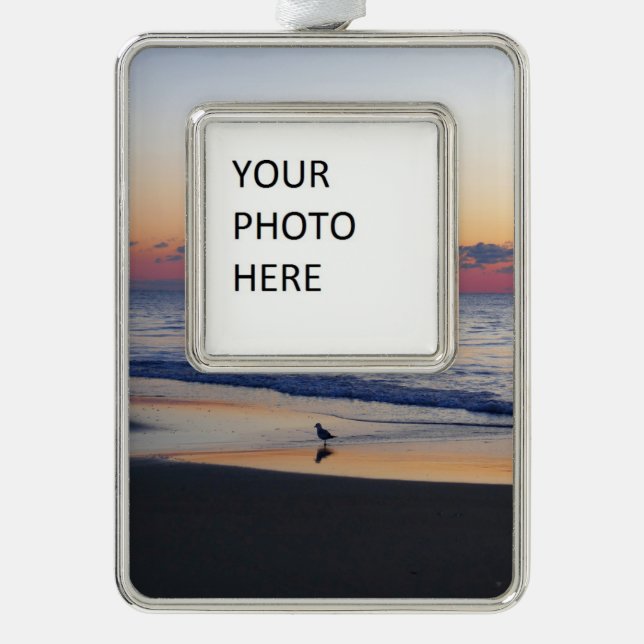 Bethany Beach Sunrise I Rahmen-Ornament Silber (Vorderseite)