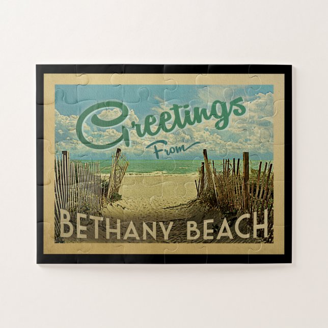 Bethany Beach Vintage Travel Puzzle (Horizontal)