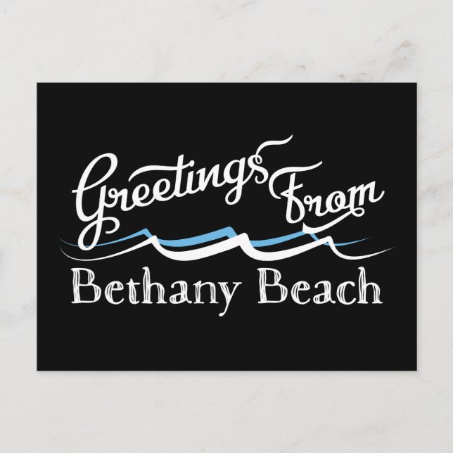Bethany Beach Water Waves Postkarte (Vorderseite)
